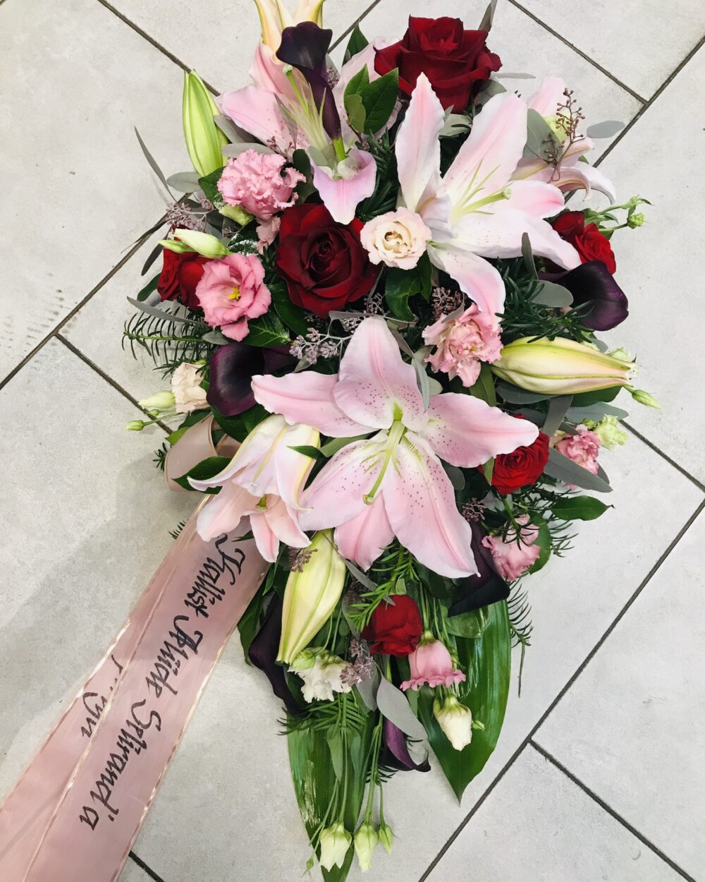 Leinakimp alusel (roosa/punane)