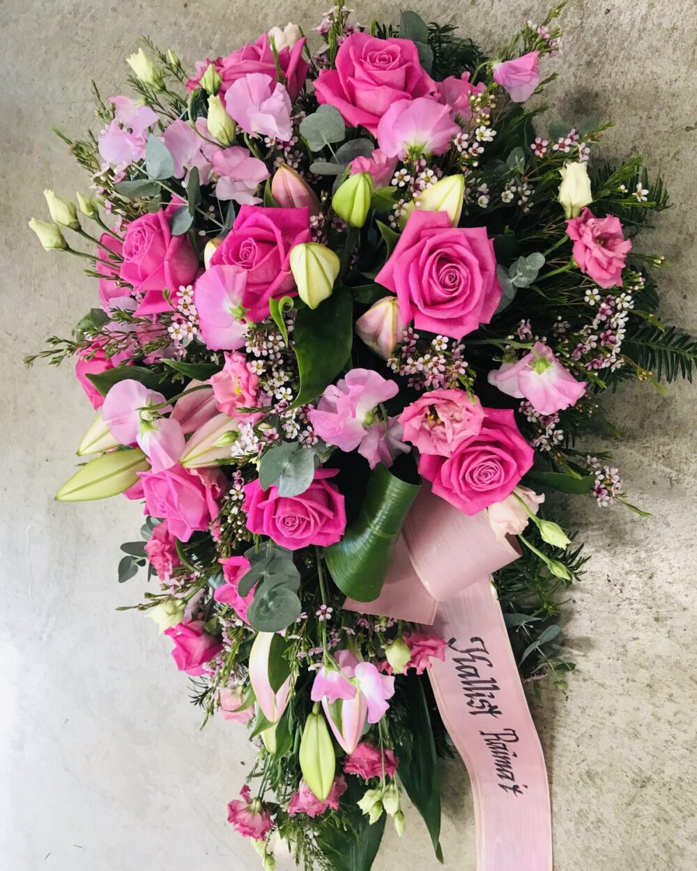 Leinakimp alusel (roosa)